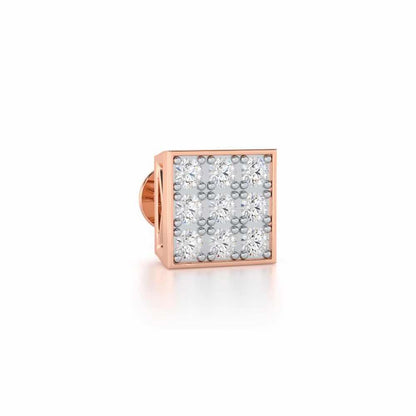 Strapping Silver Men Stud - Rose Gold - Image 2