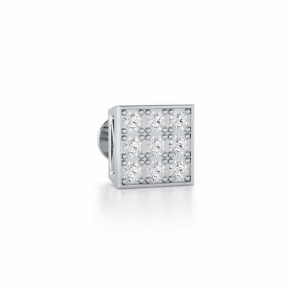 Strapping Silver Men Stud - White Gold - Image 2