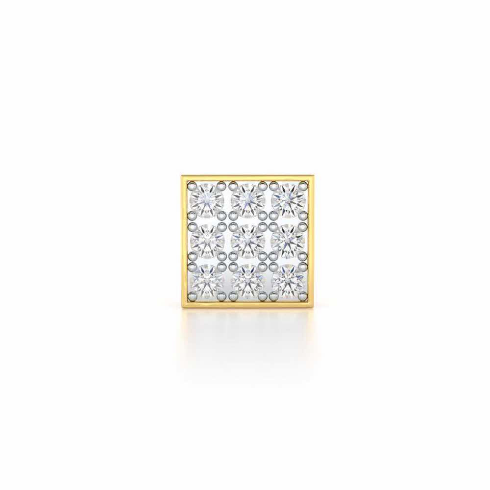Strapping Silver Men Stud - Yellow Gold - Image 1