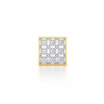 Strapping Silver Men Stud - Yellow Gold - Image 1