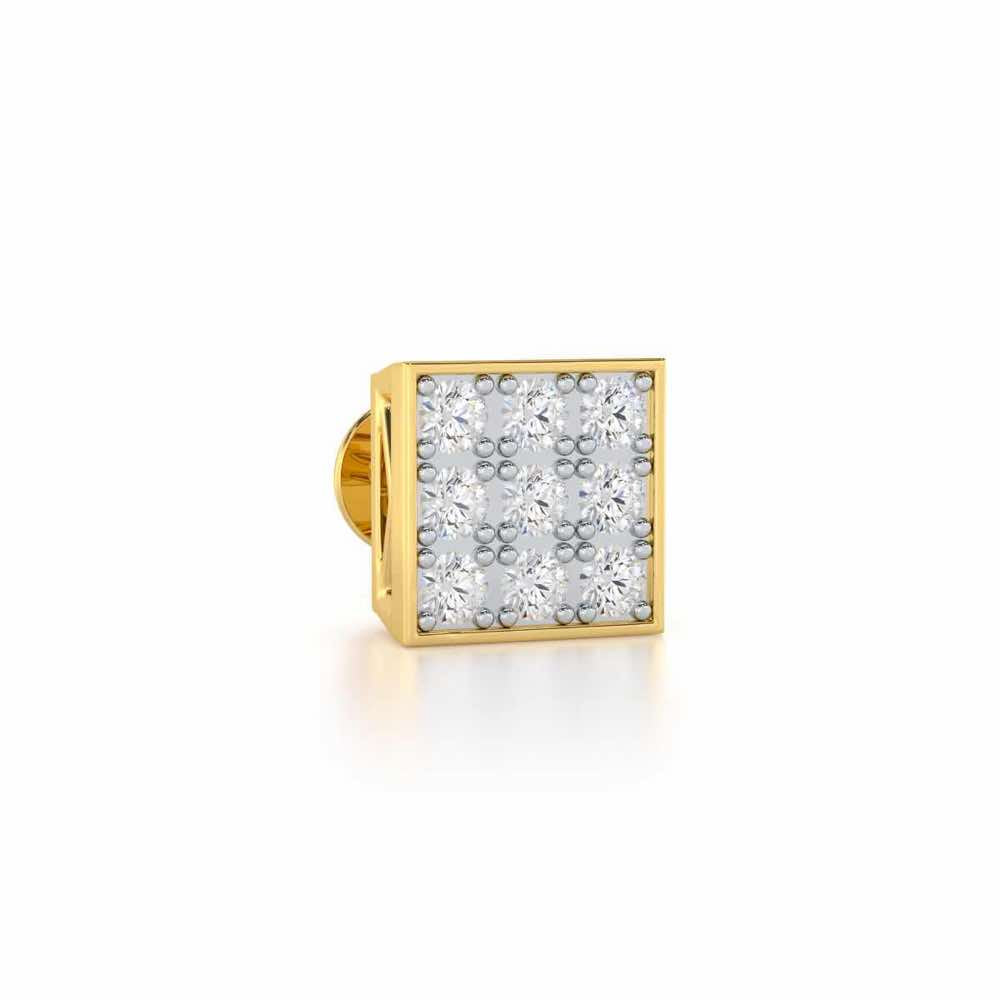 Strapping Silver Men Stud - Yellow Gold - Image 2