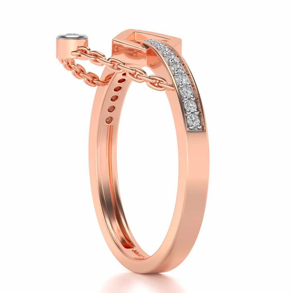 StrategicAlly Enchained Silver Ring - Rose Gold - Image 3