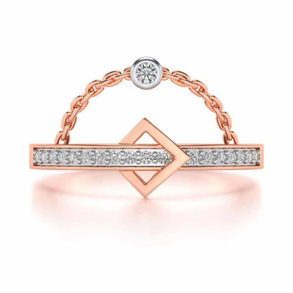 StrategicAlly Enchained Silver Ring - Rose Gold - Image 4