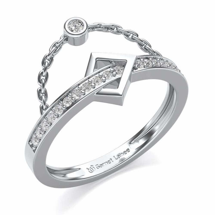 StrategicAlly Enchained Silver Ring - White Gold - Image 1
