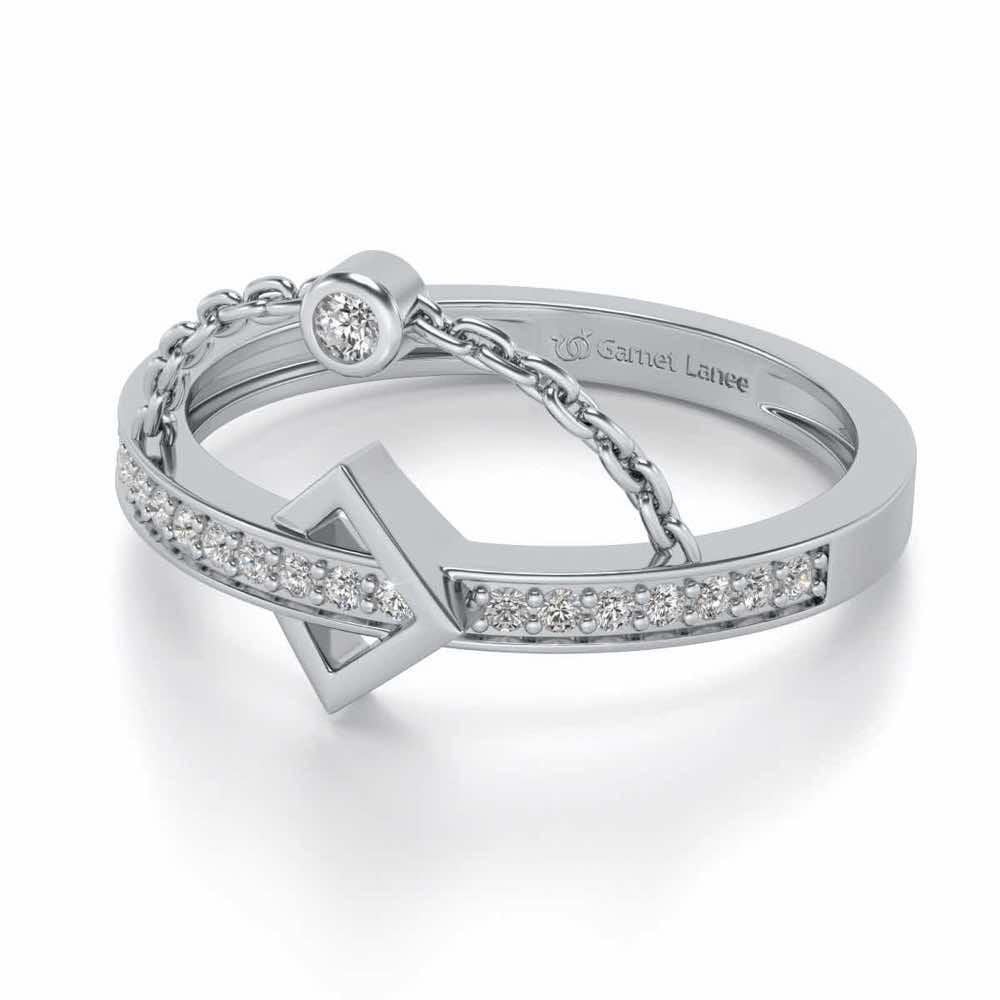 StrategicAlly Enchained Silver Ring - White Gold - Image 2