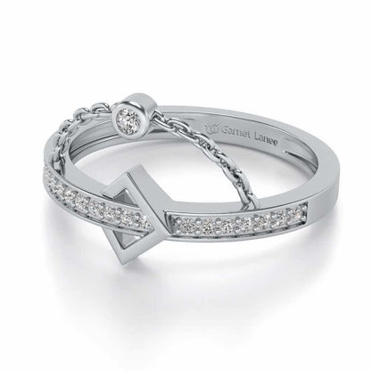 StrategicAlly Enchained Silver Ring - White Gold - Image 2