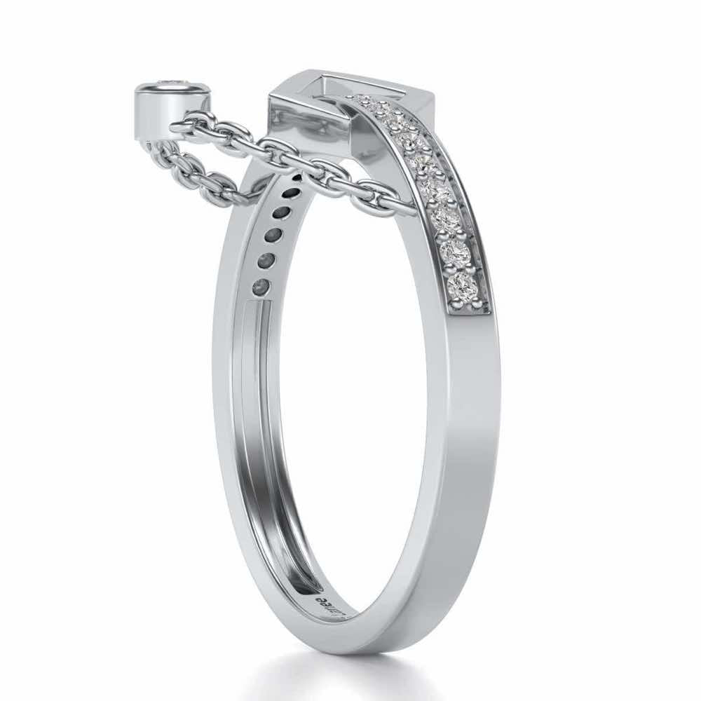 StrategicAlly Enchained Silver Ring - White Gold - Image 3