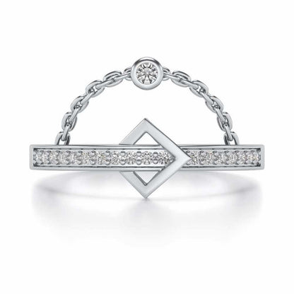 StrategicAlly Enchained Silver Ring - White Gold - Image 4