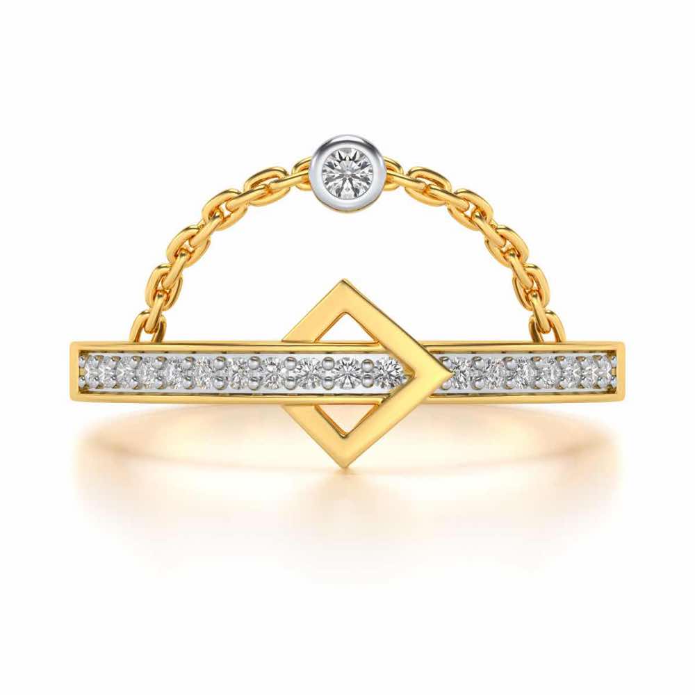 StrategicAlly Enchained Silver Ring - Yellow Gold - Image 4