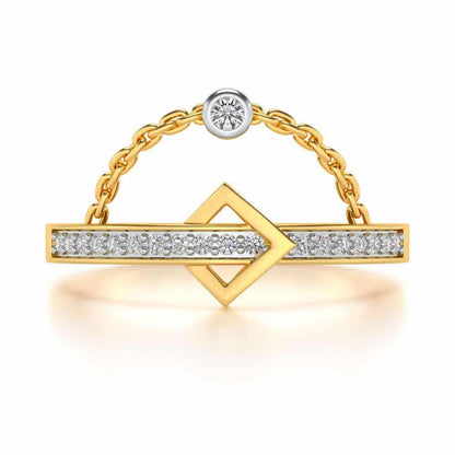 StrategicAlly Enchained Silver Ring - Yellow Gold - Image 4