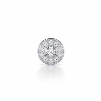 Striking Silver Men Stud - White Gold - Image 1