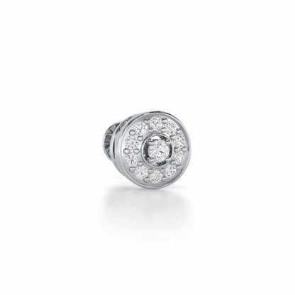Striking Silver Men Stud - White Gold - Image 2