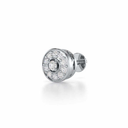 Striking Silver Men Stud - White Gold - Image 3