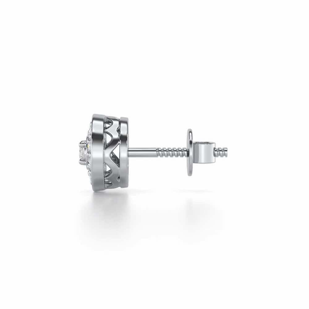 Striking Silver Men Stud - White Gold - Image 4