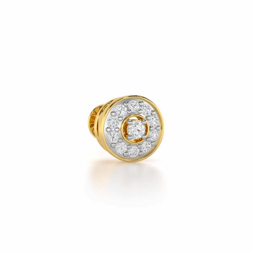 Striking Silver Men Stud - Yellow Gold - Image 2