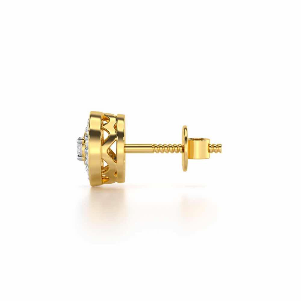 Striking Silver Men Stud - Yellow Gold - Image 4
