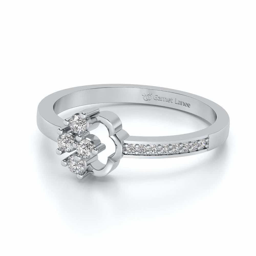 Stringzi Silver Ring - White Gold - Image 2