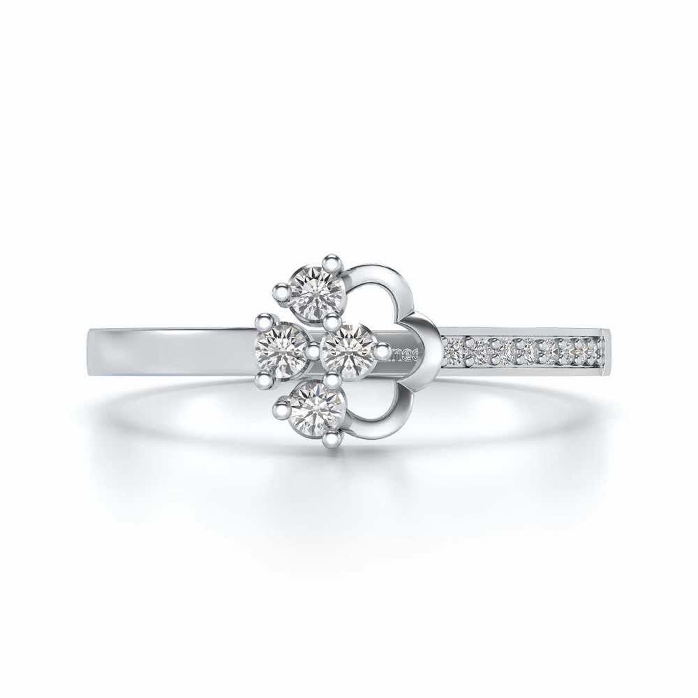 Stringzi Silver Ring - White Gold - Image 4