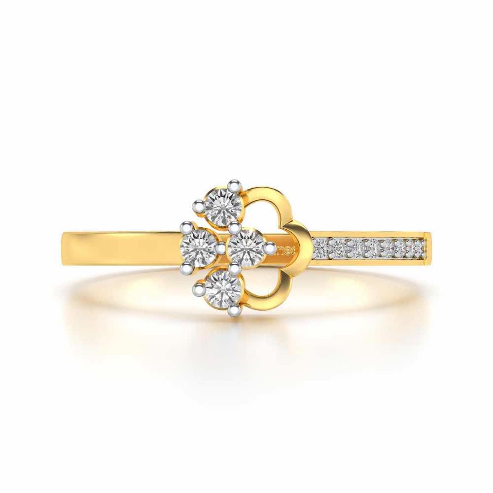 Stringzi Silver Ring - Yellow Gold - Image 4