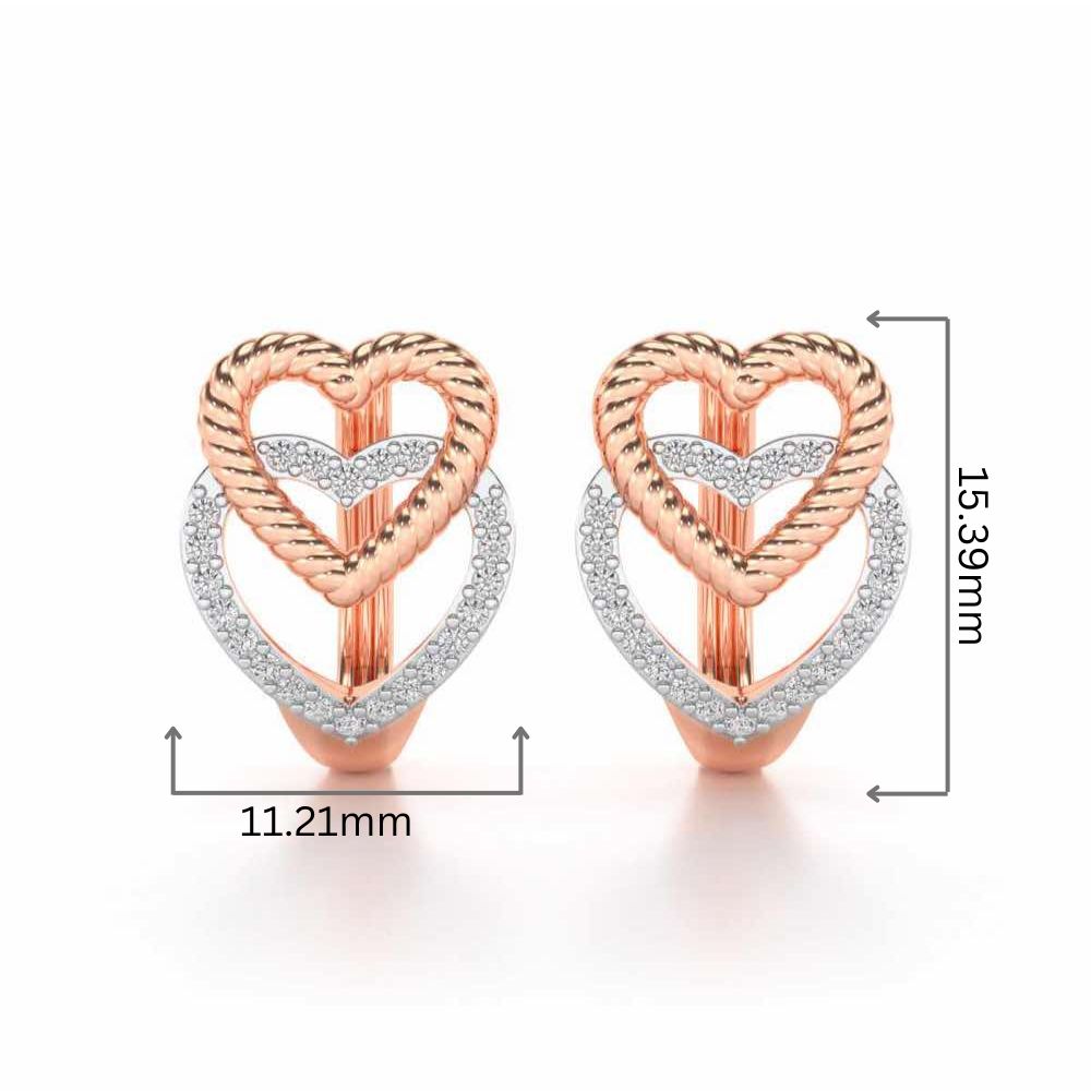 Stuck Hearts Silver Bali - Rose Gold - Image 2