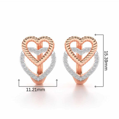 Stuck Hearts Silver Bali - Rose Gold - Image 2
