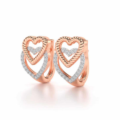 Stuck Hearts Silver Bali - Rose Gold - Image 3