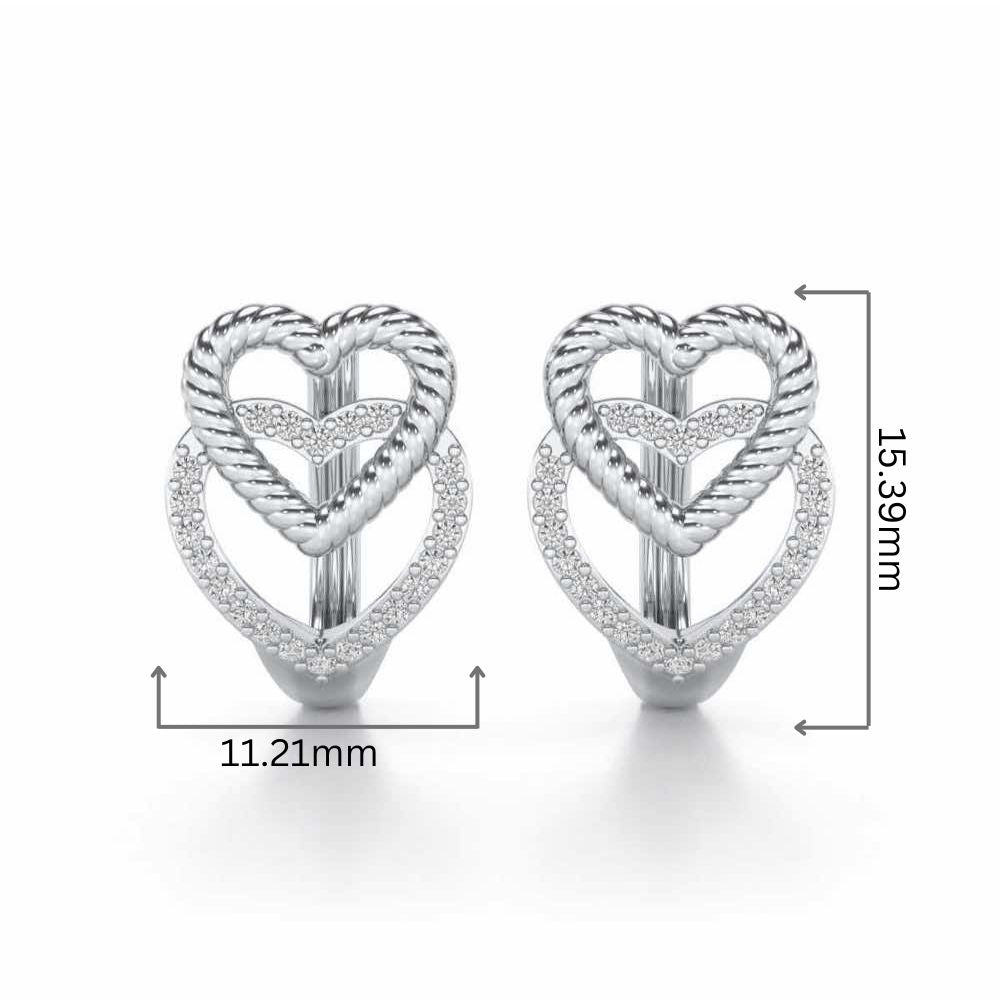 Stuck Hearts Silver Bali - White Gold - Image 2