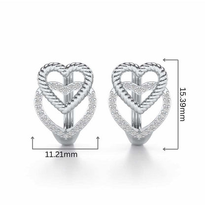 Stuck Hearts Silver Bali - White Gold - Image 2