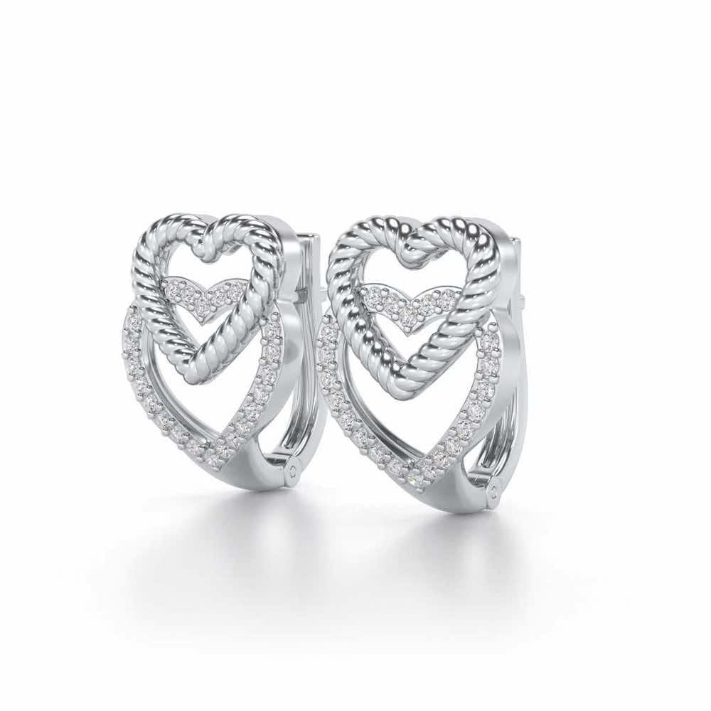 Stuck Hearts Silver Bali - White Gold - Image 3