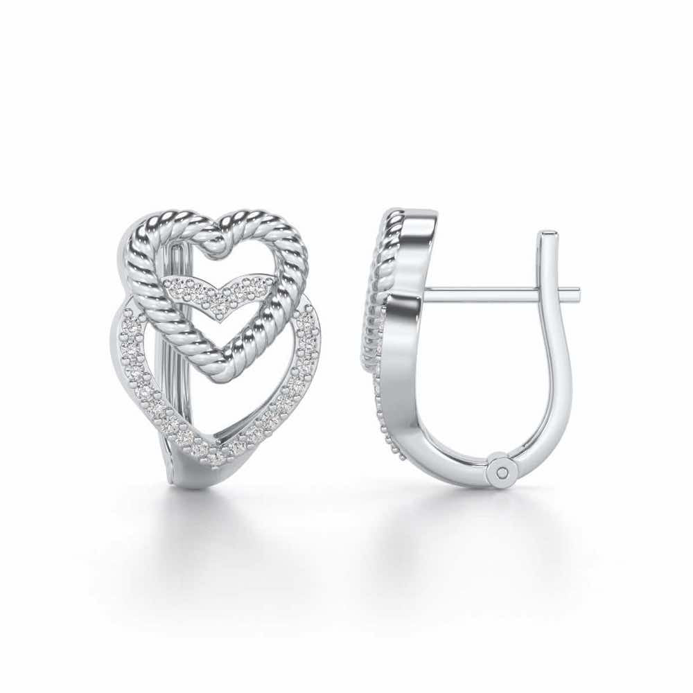 Stuck Hearts Silver Bali - White Gold - Image 4