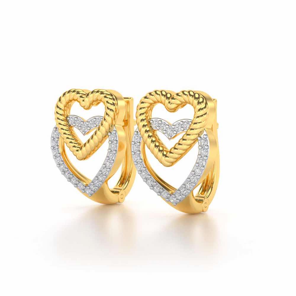 Stuck Hearts Silver Bali - Yellow Gold - Image 3