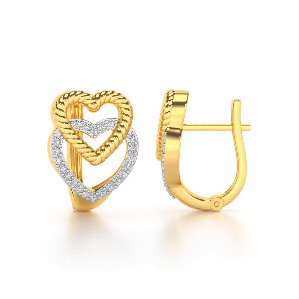 Stuck Hearts Silver Bali - Yellow Gold - Image 4