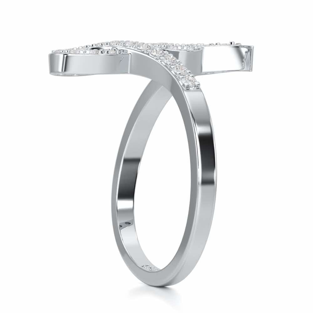 Styliish G Silver Ring - White Gold - Image 3