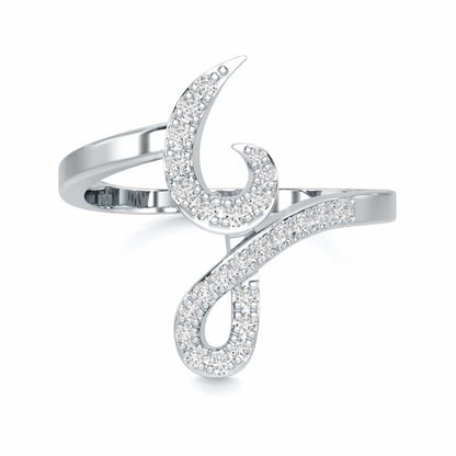 Styliish G Silver Ring - White Gold - Image 4