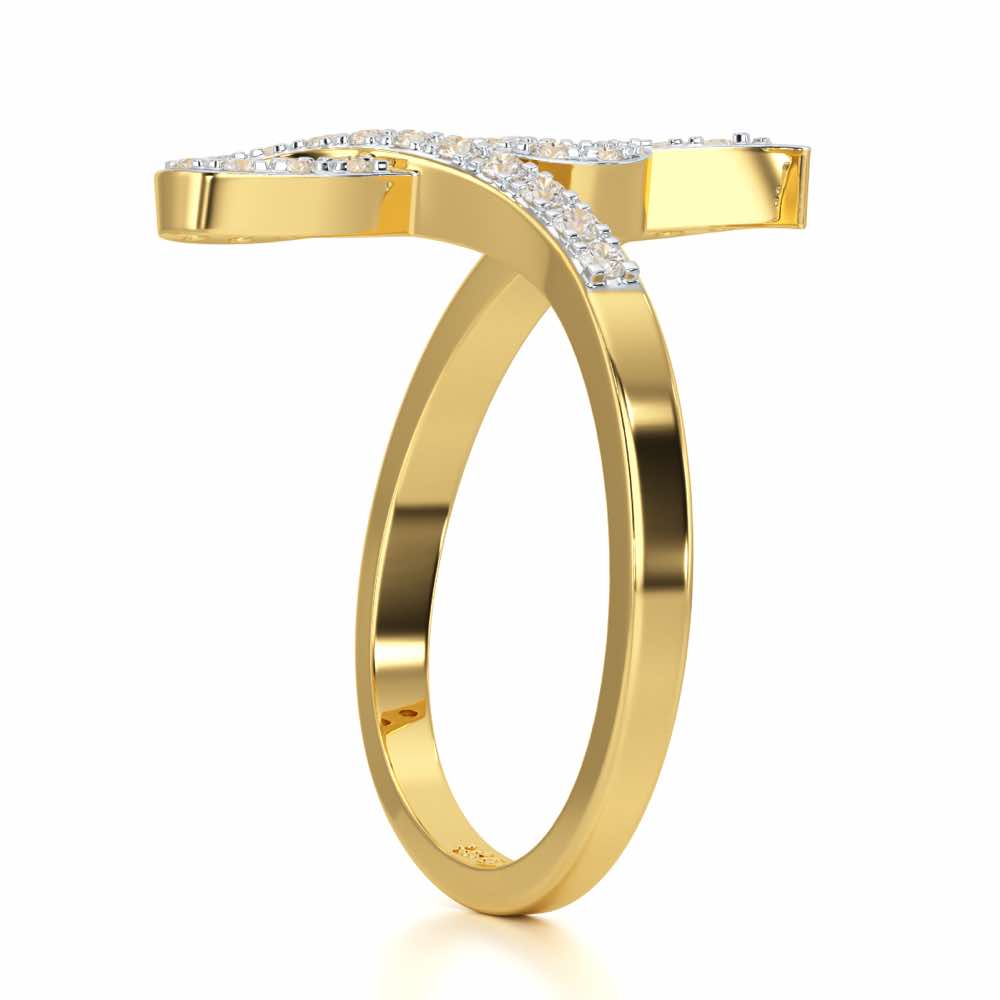 Styliish G Silver Ring - Yellow Gold - Image 3