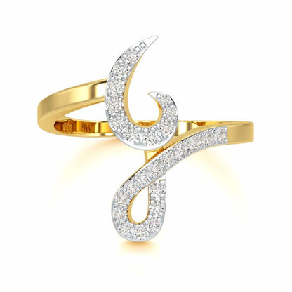 Styliish G Silver Ring - Yellow Gold - Image 4