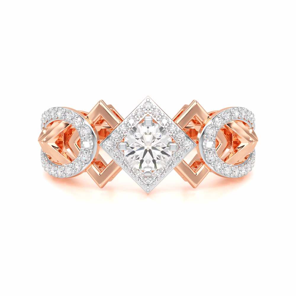 Suave Elegance Solitaire Ring - Rose Gold - Image 4