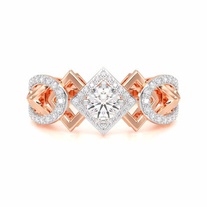Suave Elegance Solitaire Ring - Rose Gold - Image 4