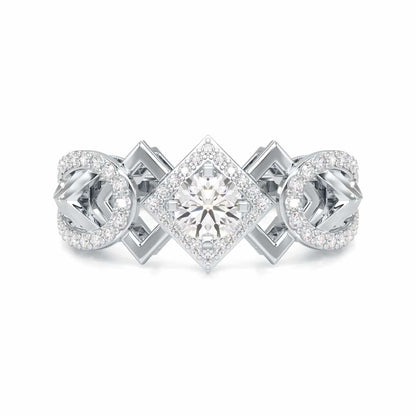 Suave Elegance Solitaire Ring - White Gold - Image 4