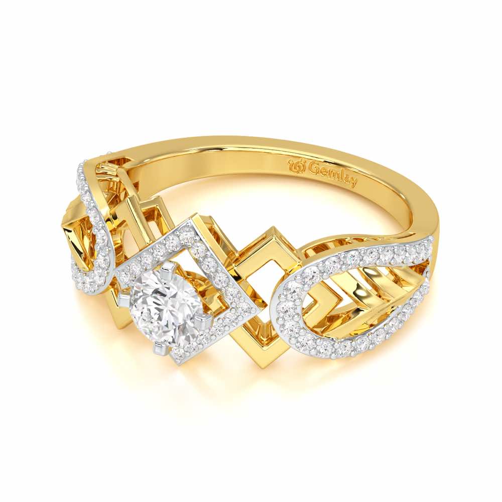 Suave Elegance Solitaire Ring - Yellow Gold - Image 2