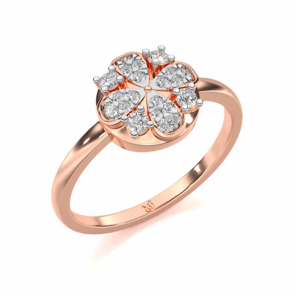 Suave Glow Silver Ring - Rose Gold - Image 1