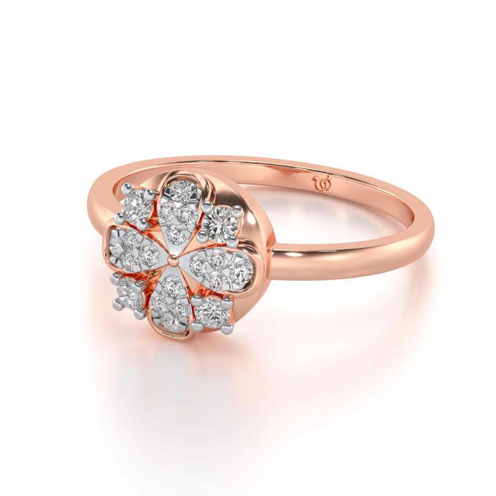 Suave Glow Silver Ring - Rose Gold - Image 2