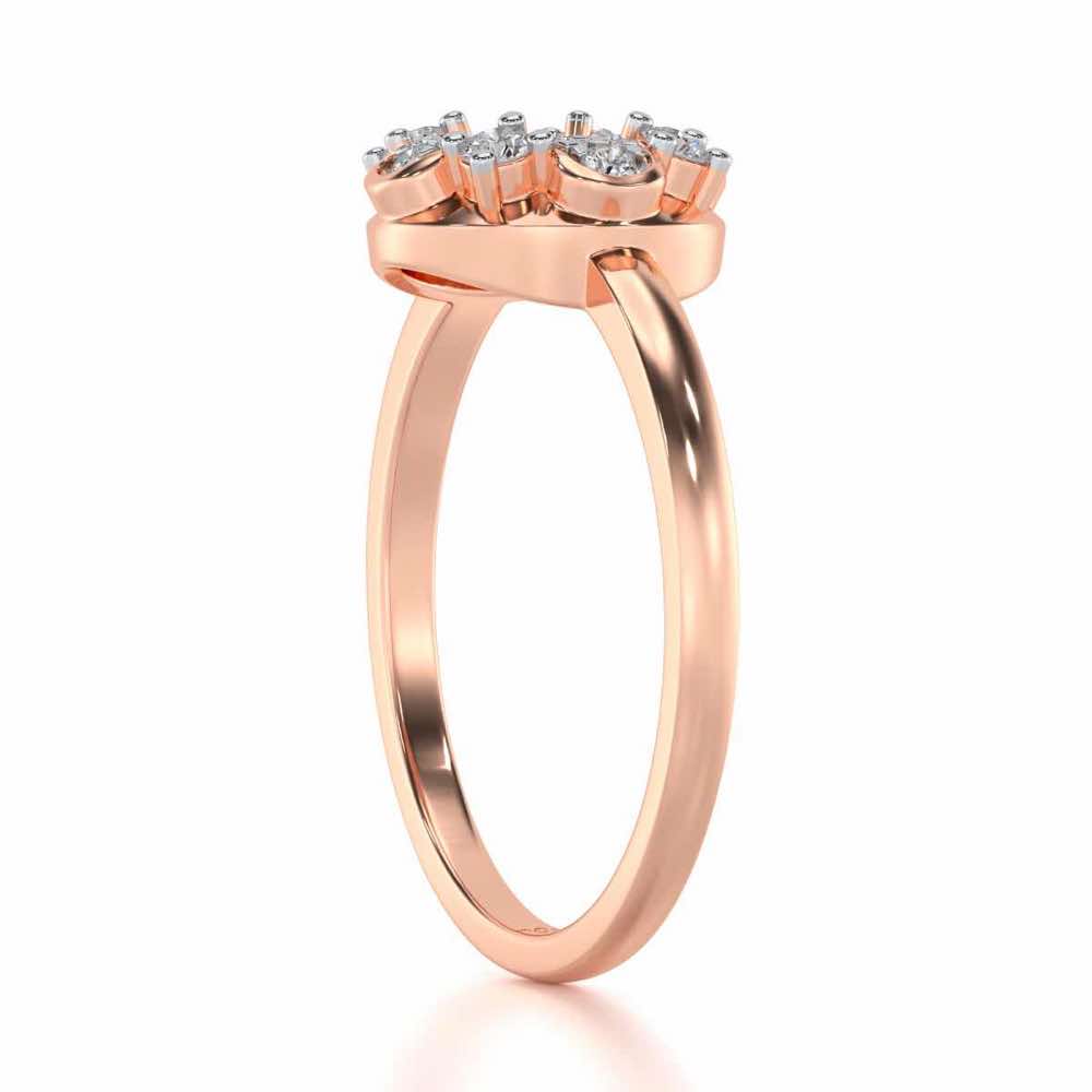 Suave Glow Silver Ring - Rose Gold - Image 3
