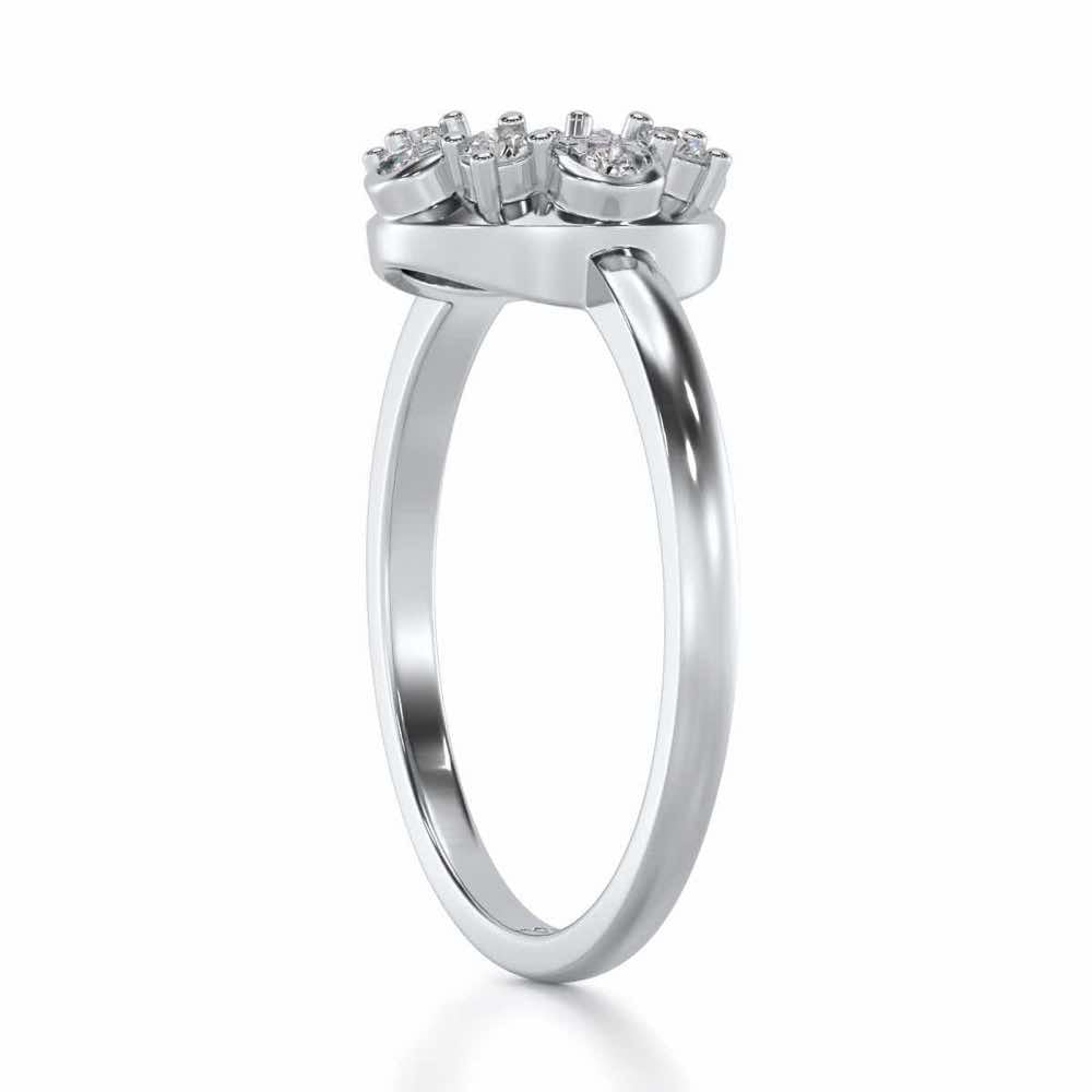 Suave Glow Silver Ring - White Gold - Image 3