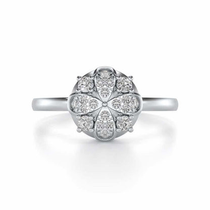 Suave Glow Silver Ring - White Gold - Image 4