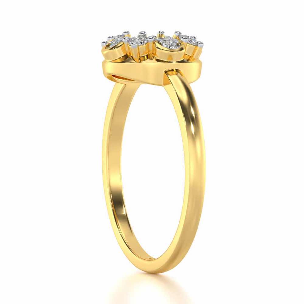 Suave Glow Silver Ring - Yellow Gold - Image 3