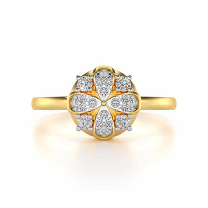 Suave Glow Silver Ring - Yellow Gold - Image 4