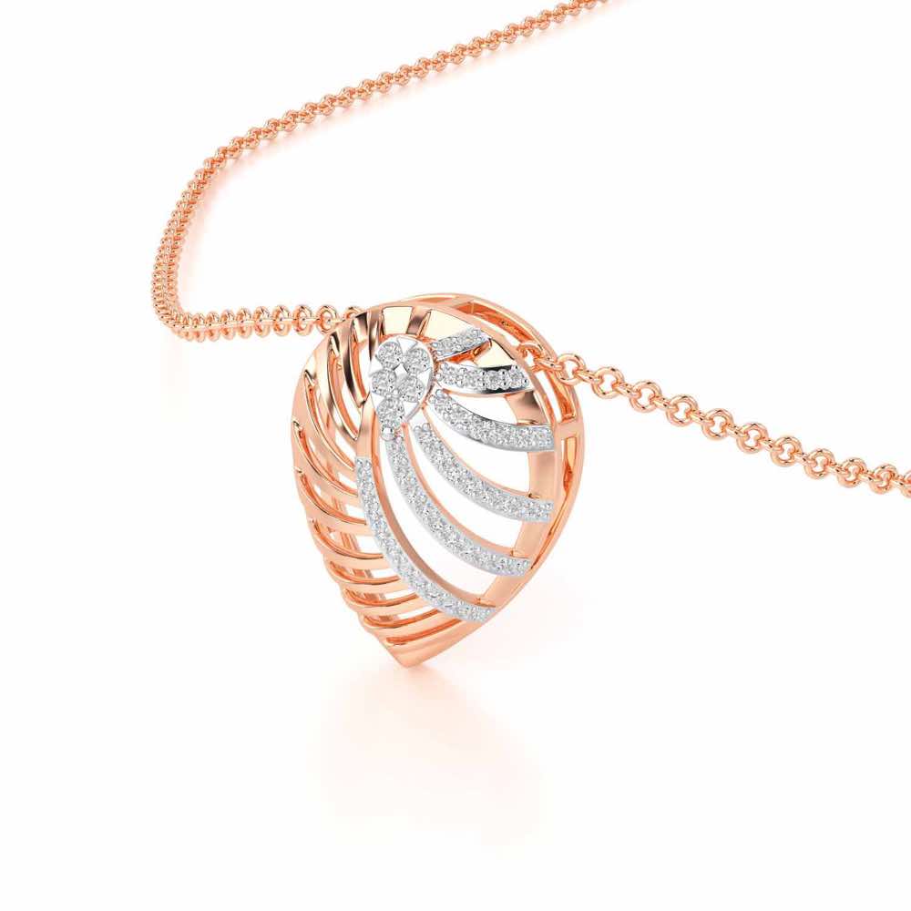 Suave Grace Silver Pendant - Rose Gold - Image 2