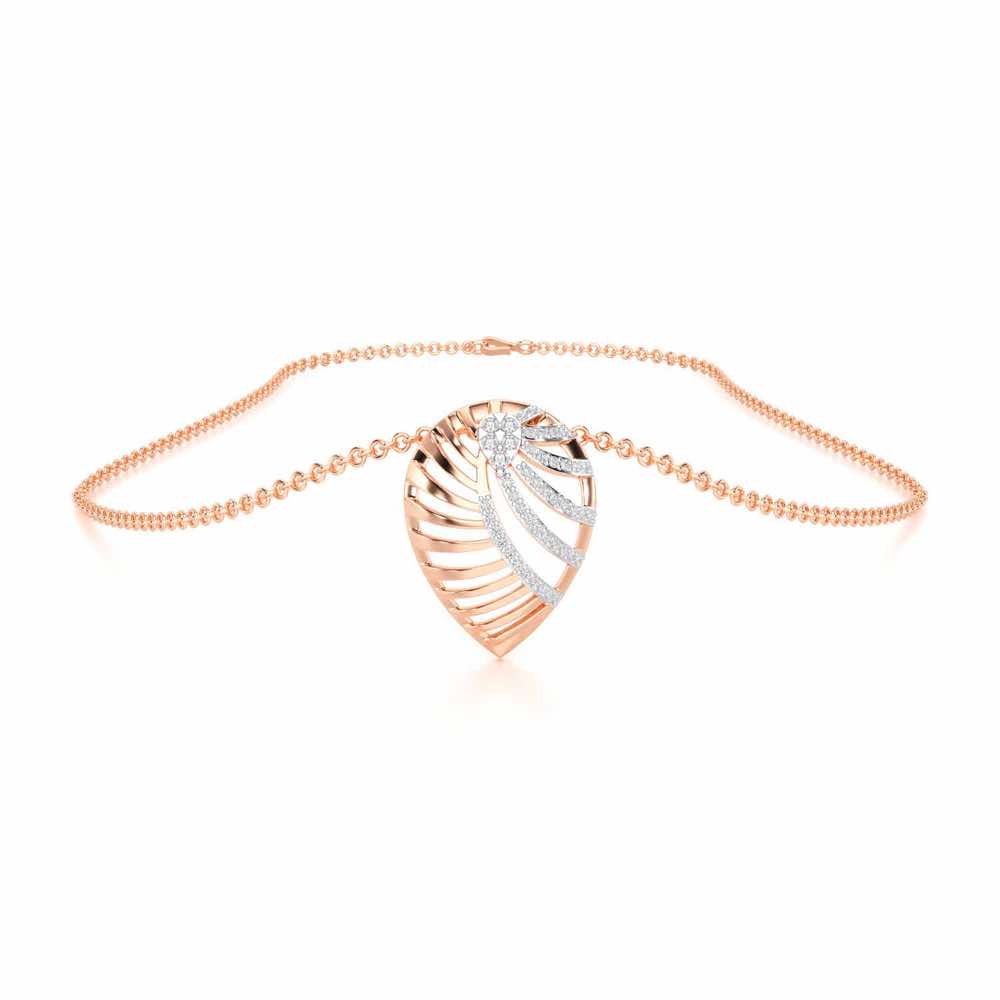 Suave Grace Silver Pendant - Rose Gold - Image 3