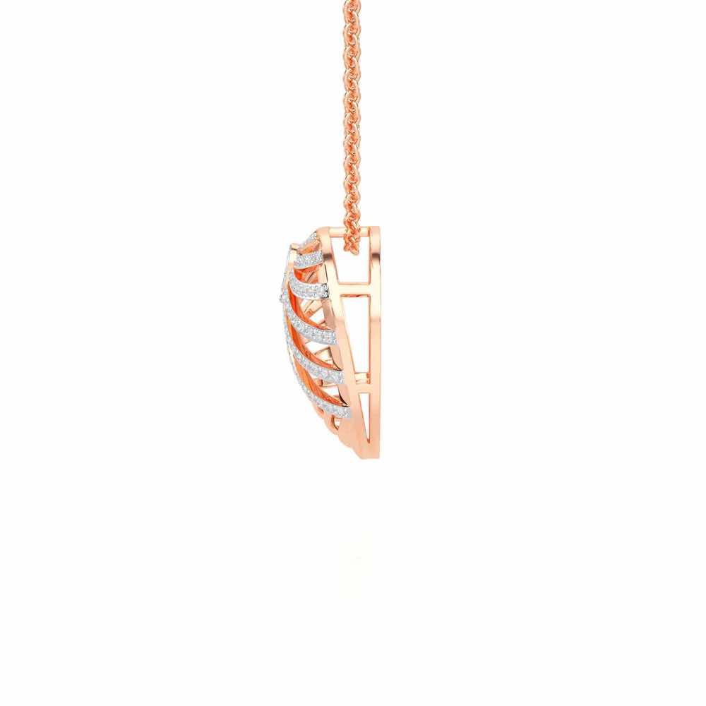 Suave Grace Silver Pendant - Rose Gold - Image 4